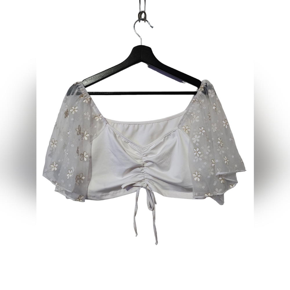 Floral Shein Crop Top, Size XXL